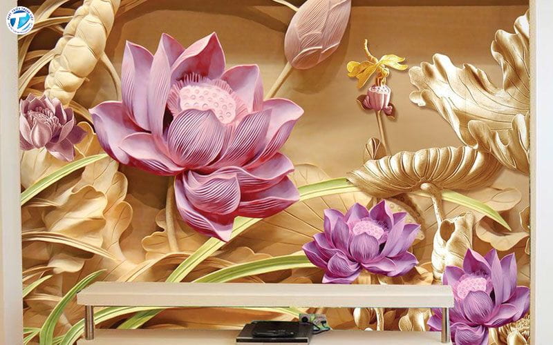Tranh lụa dán tường 5D